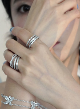 JOOMiLiM茱蜜商场同款守护系列赤诚套戒女情侣S925银时尚百搭设计