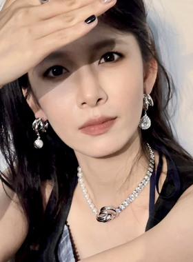 JOOMILIM茱蜜商场同款克莉丝特项链仿珍珠拼接锁骨链气质轻奢颈饰