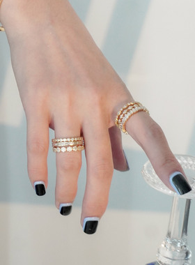 JOOMiLiM茱蜜商场同款守护系列勇敢套戒女S925银情侣时尚简约礼物