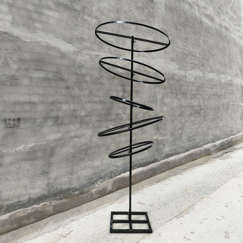 新款婚庆铁艺道具定制圆环带孔舞台背景屏风花门婚礼场景路引花架 - 图0