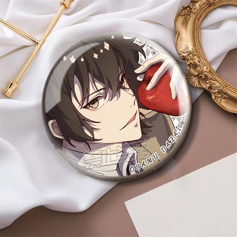 文豪野犬动漫同人原创周边二次元银葱双闪吧唧马口铁谷子徽章 - 图3