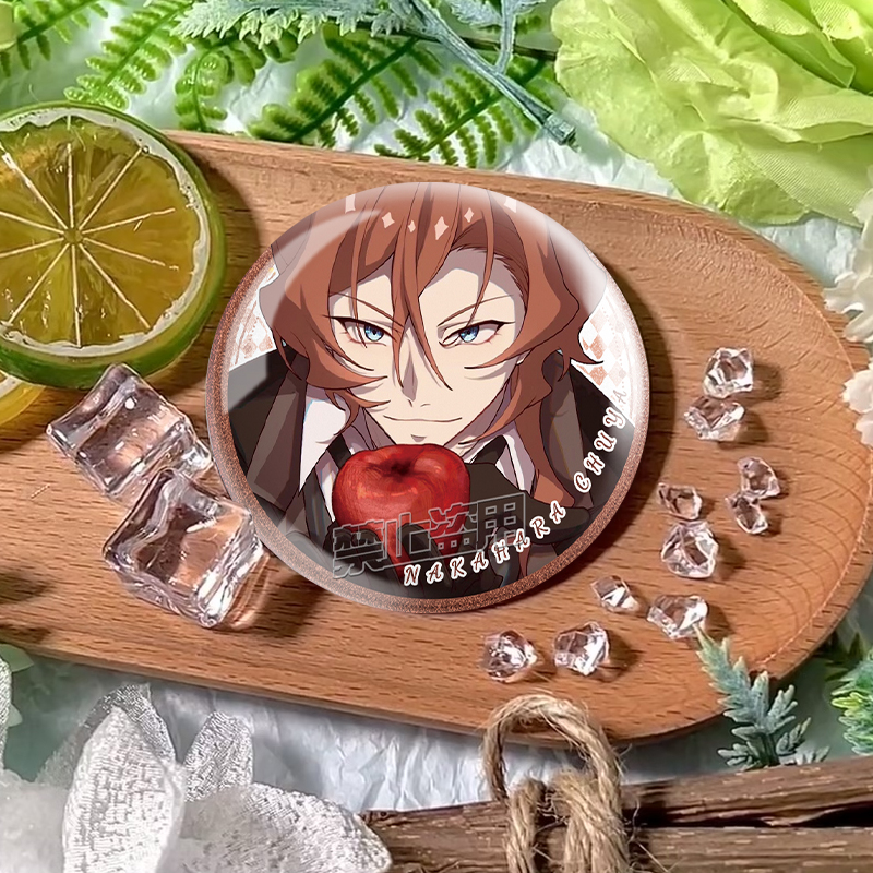 文豪野犬动漫同人原创周边二次元银葱双闪吧唧马口铁谷子徽章 - 图2