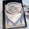 Autumn and winter warm women's square scarf with magnetic buckle silk scarf, winter lazy versatile scarf, cotton scarf, decorative, fashionable and versatile
