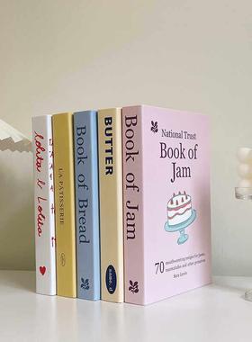 假书仿真书摆件轻奢拍摄道具书样板间软装 ins奶油风书房客厅装饰