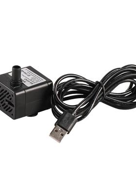 假山盆景喷泉鱼缸循环小型迷你抽水泵静音抽水循环泵带灯绚烂多彩