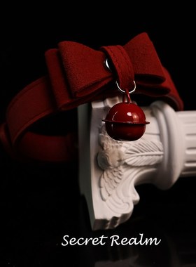 秘境守护蝴蝶结项圈铃铛高级皮革puppy牵引绳小众设计K9