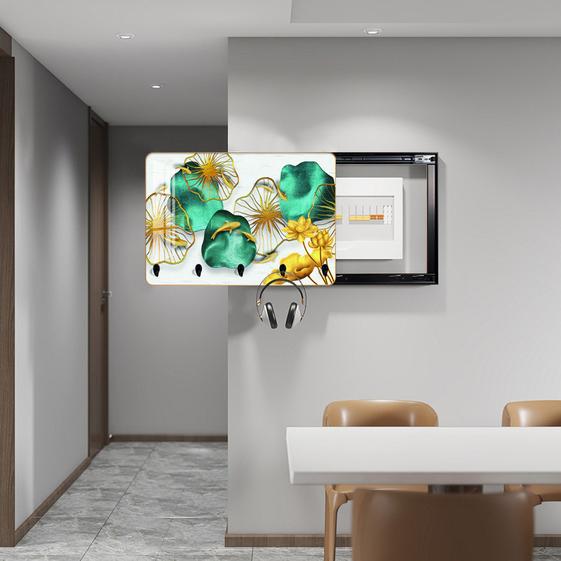 配电箱遮挡装饰画多功能弱配电闸箱免打孔电表箱壁画带挂钩晶瓷画,淘宝优惠券,粉丝福利购,淘宝优惠卷