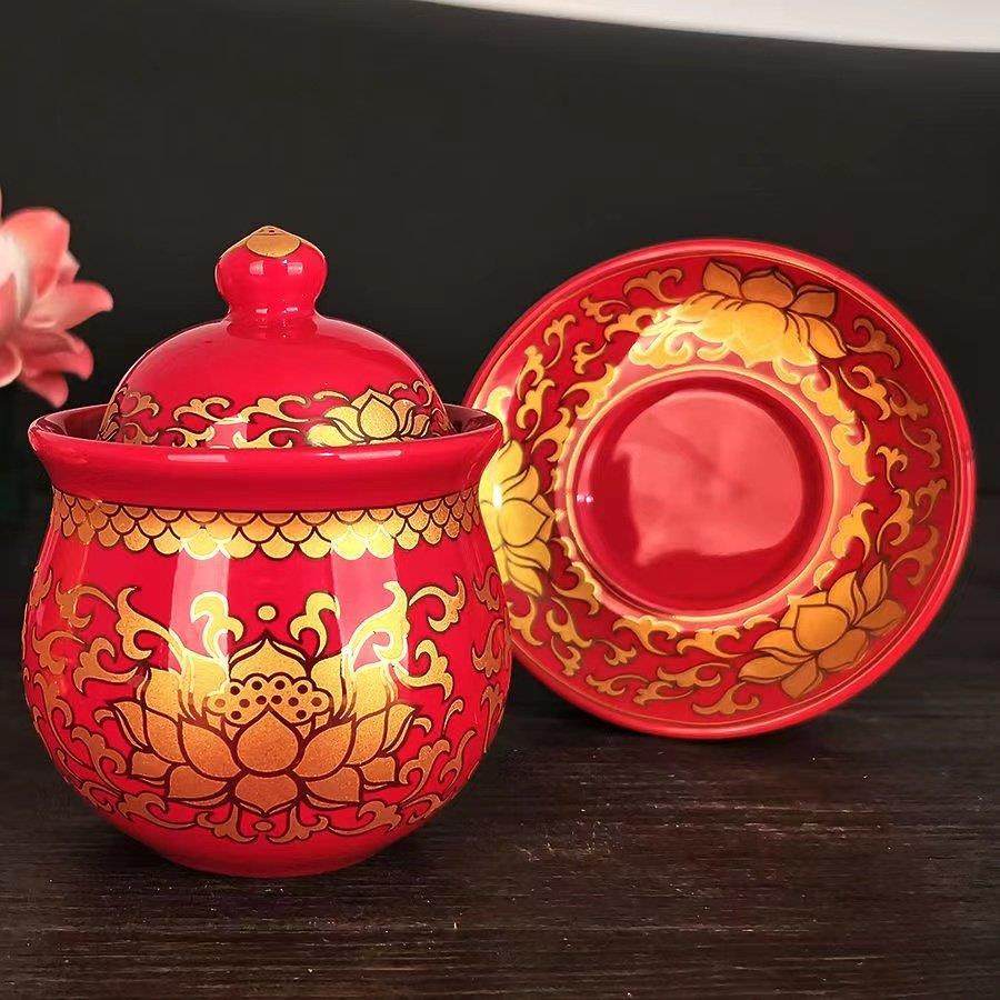 佛堂无字莲花供水杯陶瓷帝皇黄荷花观音菩萨贡杯弥勒佛地藏圣水杯,淘宝优惠券,粉丝福利购,淘宝优惠卷