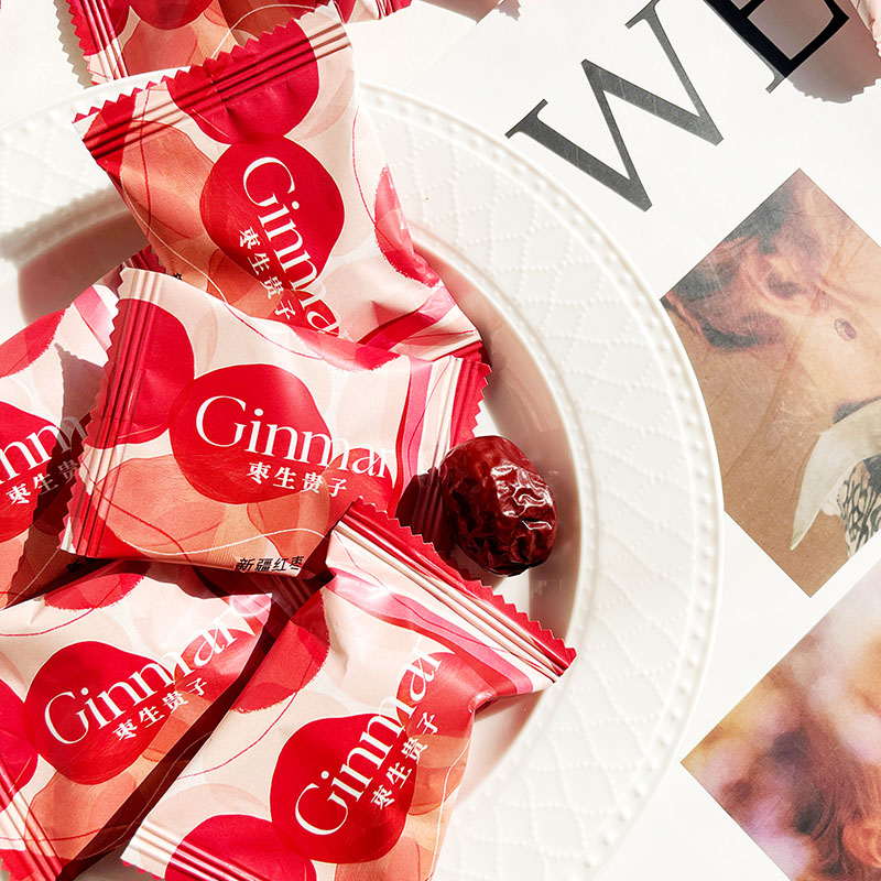 英国Ginmar金玛枣生贵子新疆红枣网红结婚喜糖喜枣伴手礼休闲零食 - 图0