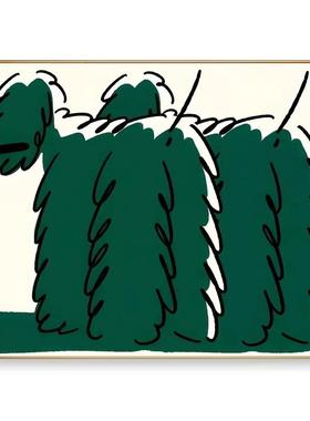 简约现代样板间儿童房书柜卡通书籍暴力熊公仔装饰画摆件软装饰品