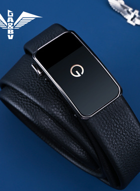 【官方正品】内扣男士真牛皮带