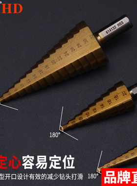 汉顿宝塔钻头打孔钻铁不锈钢专用锥形扩孔器木工开孔器公制英制