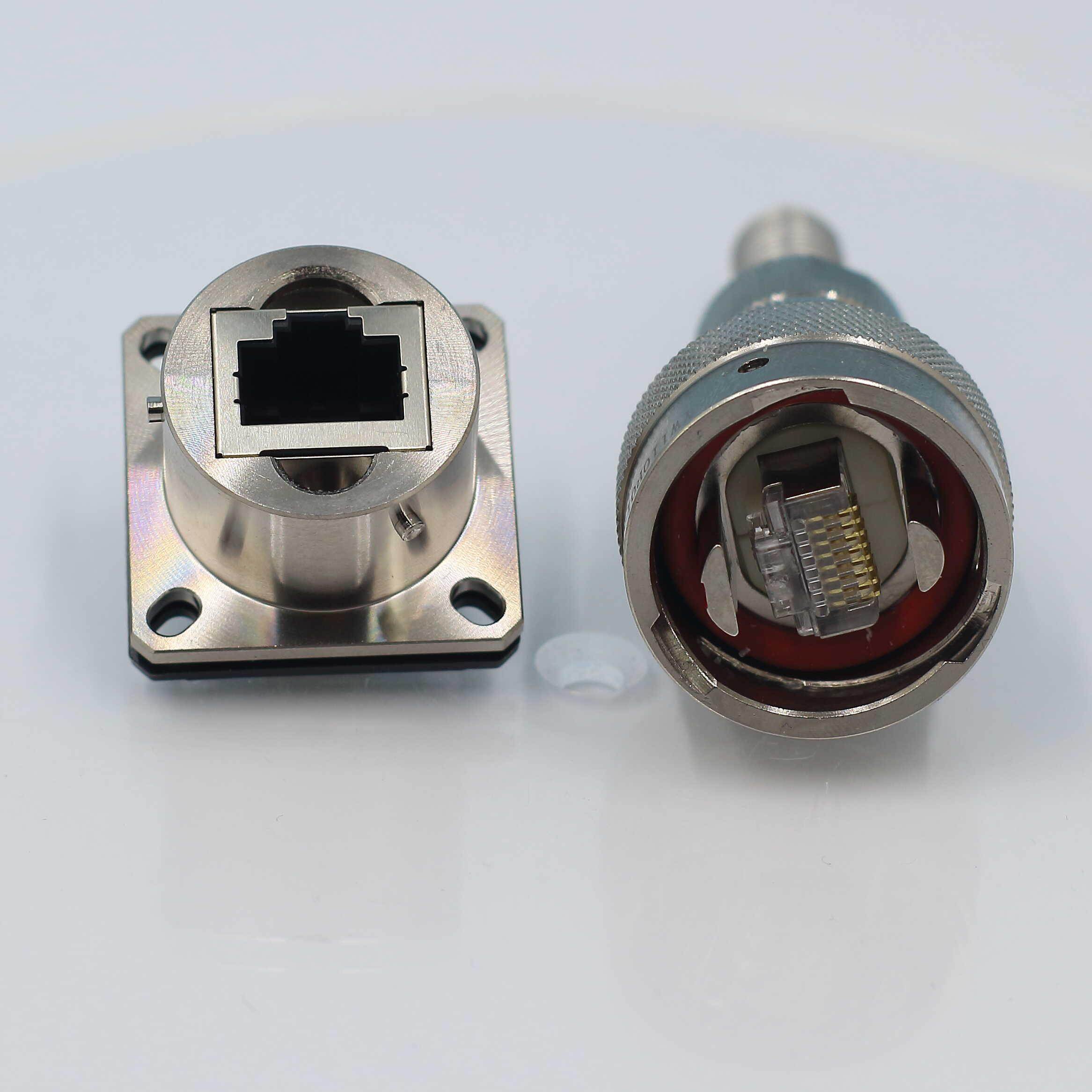 YW120F01S1 YW110F01-01高速网络连接器RJ45带LED网口插头座防水 - 图3