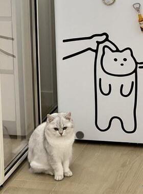 店铺房间墙贴纸北欧创意小猫