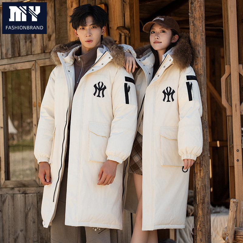 【官方正品】冬季情侣款长款羽绒服防风抗寒男女百搭时尚同款JW