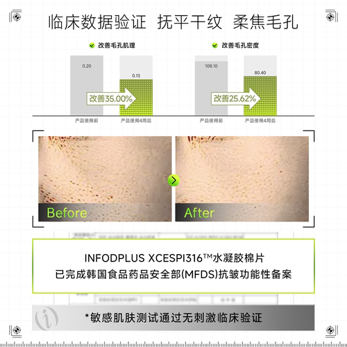 Infodplus湿敷棉片罐装韩国补水维生素精华凝胶淡纹服帖底妆提亮 - 图1