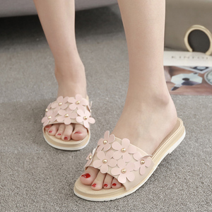 花朵拖鞋女士厚底凉拖鞋
