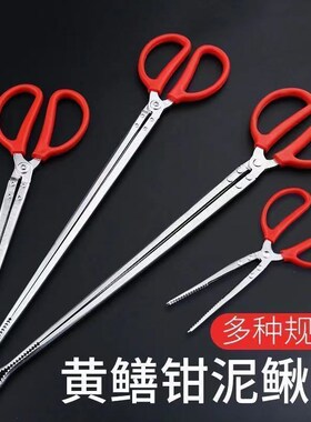 不锈钢黄鳝夹子鳝鱼泥鳅螃蟹钳子防滑脱控鱼器多功能专用赶海神器
