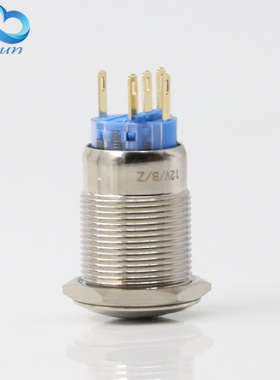19MM金属按钮银触点自锁按钮车用加热按钮开关来图订制其它款12V
