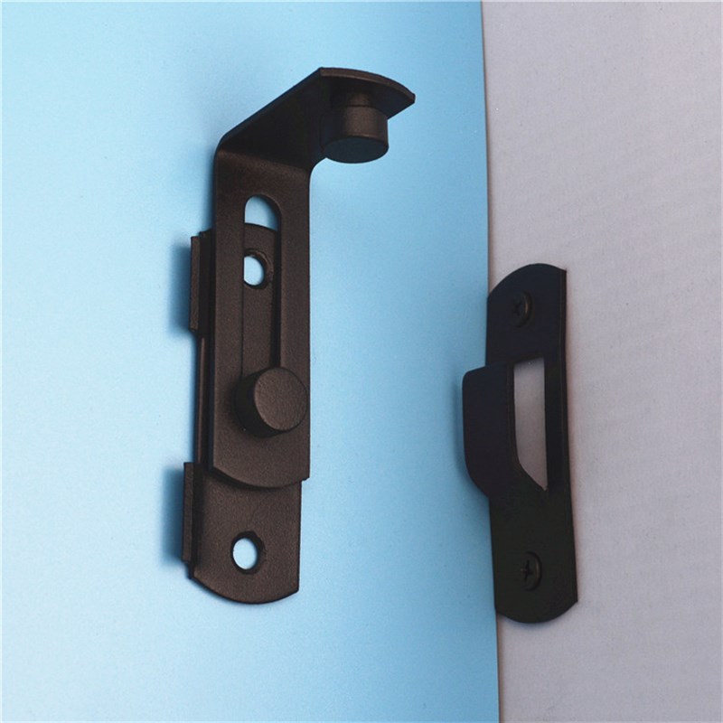 砂黑色不锈钢转角直角平面安装门推拉门房门搭扣90锁扣插销插栓 - 图3