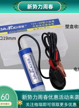 羽拓抽油泵12v24v电动小型加油泵38mm车载自吸大流量潜水式柴油泵