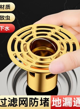 全铜地漏防臭器通用内芯防虫封闭盖卫生间排水口下水管防返臭神器