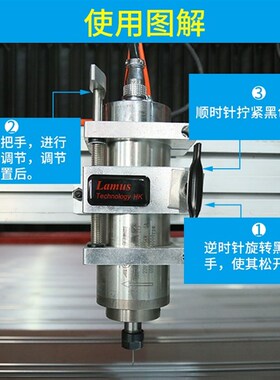 火速机电雕刻机主轴夹具可调式主轴夹具主轴固定座多头浮雕机夹具