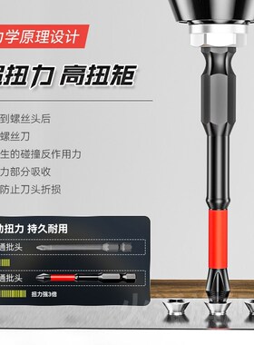 德国精工批头钨钢电动螺丝刀强磁十字头电批手电钻防滑高硬度套装