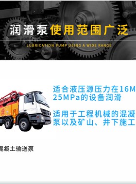 新款砼泵配件液压同步润滑泵15L10L6L混凝土输送露天矿用精密泵头