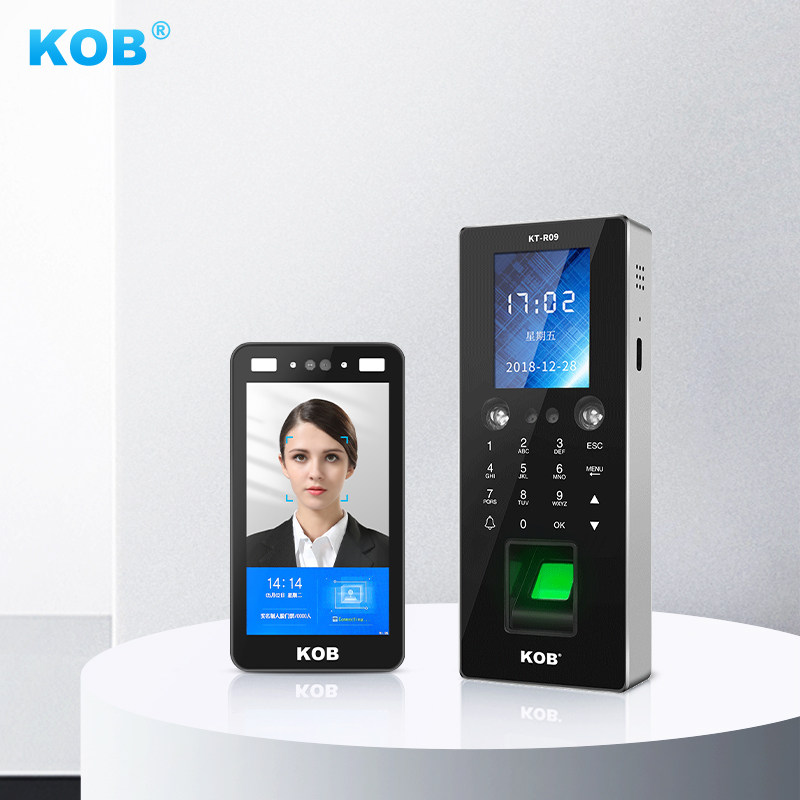 KOB dynamic face recognition fingerprint access control time attendance clock machine integrated intelligent access control system magnetic lock host
