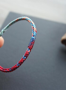 结福记2b025蛇年本命手工编织红绳手链男女生肖猴猪虎鼠太岁手绳