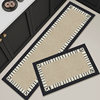 Technological leather kitchen floor mats wipeable and washable v stain-resistant long carpet waterproof, anti-fouling, oil-proof and non-slip floor mats