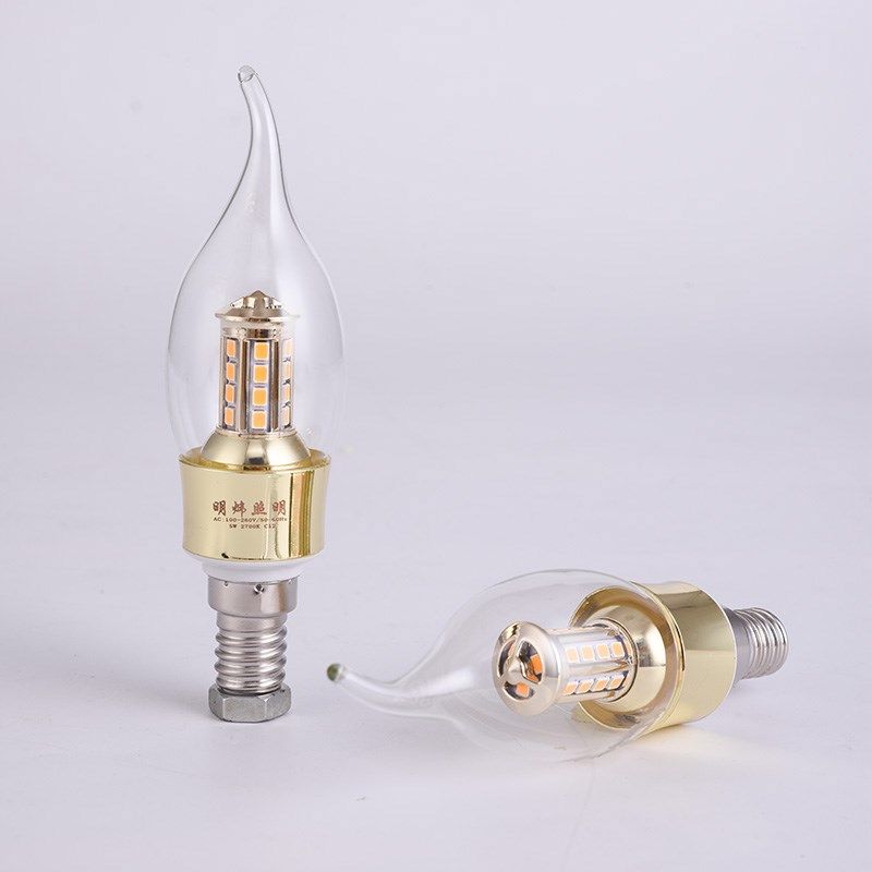 明炜Ra98全光谱护眼LED灯泡E14E27腊烛尖泡拉尾无频闪节能玉米灯,淘宝优惠券,粉丝福利购,淘宝优惠卷