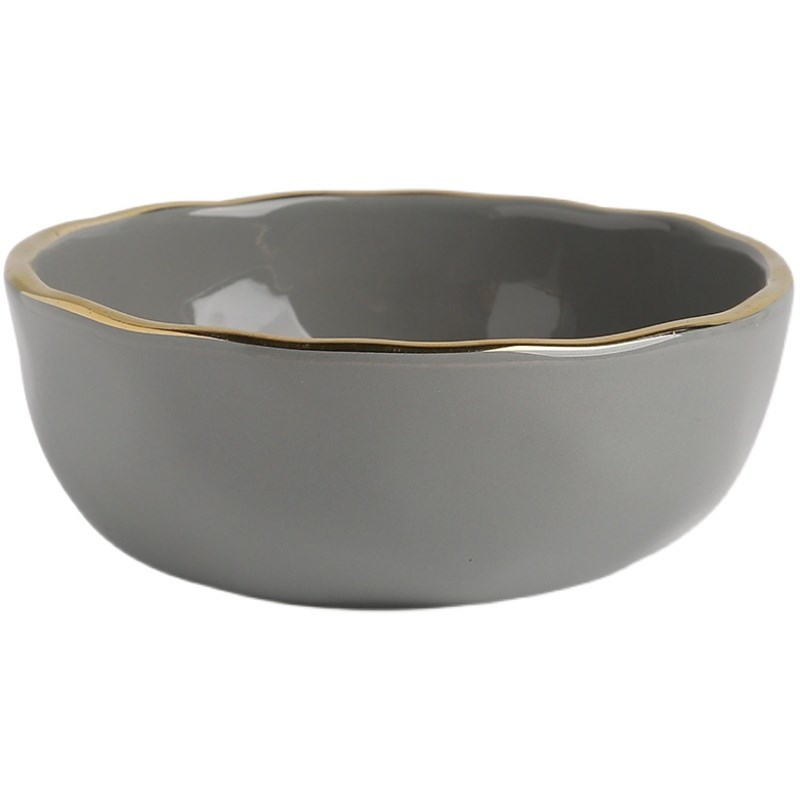 舍里碗碟套装家用创意轻奢金边陶瓷餐具欧式饭碗盘子组合餐具套装 - 图3