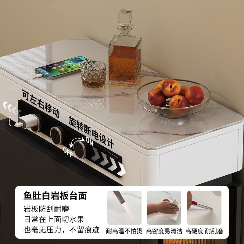 可移动单独岛台2025新款现代简约小户型窄导台岩板迷你餐柜定制,淘宝优惠券,粉丝福利购,淘宝优惠卷