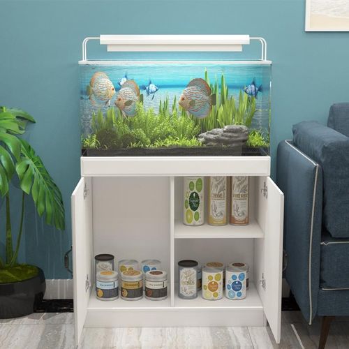 新款鱼缸底柜超白缸水草缸海缸鱼缸柜欧式简约水族箱客厅屏风地柜 - 图2