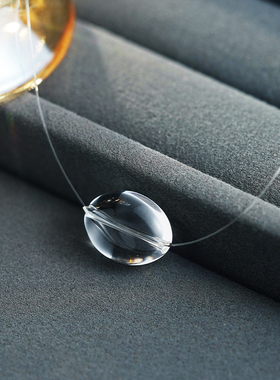 VITARING简约白水晶925银项链女