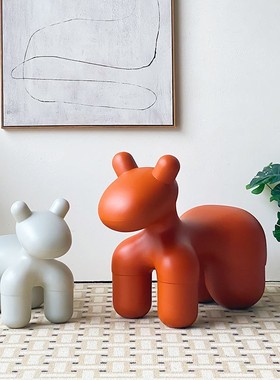 网红小马椅子动物造型座椅儿童沙发客厅装饰大摆件落地乔迁送礼物