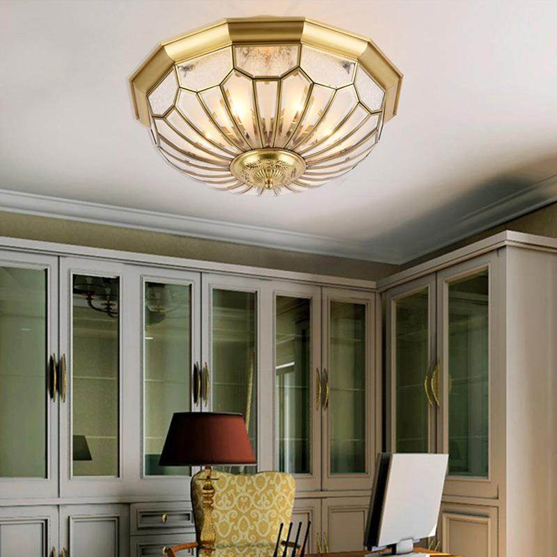 全铜吸顶灯卧室灯过道走廊阳台灯美式复古创意书房灯玄关门厅灯具,淘宝优惠券,粉丝福利购,淘宝优惠卷