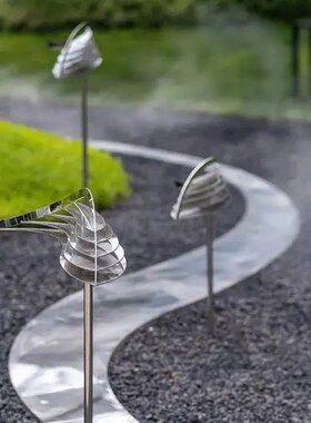 户外不锈钢小鱼摆件造型鱼群抽象水景酒店公园水池庭院雕塑工艺品