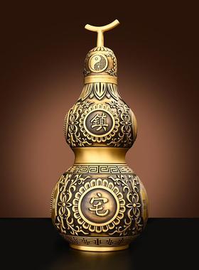 铜葫芦铜饰品八瓜葫芦吊坠开开开中空家装客厅入口办公室纯