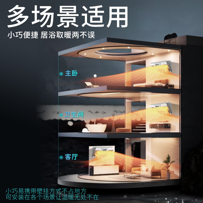 骆驼壁挂式灯暖风暖浴霸卫生间浴室暖机取暖免打孔挂墙式防水防爆,淘宝优惠券,粉丝福利购,淘宝优惠卷