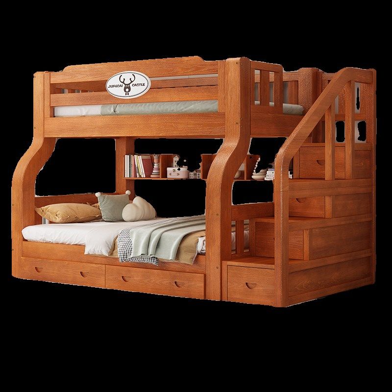 上下床双层床全实木多功能高低床儿童床上下铺子母床大人两层木床,淘宝优惠券,粉丝福利购,淘宝优惠卷