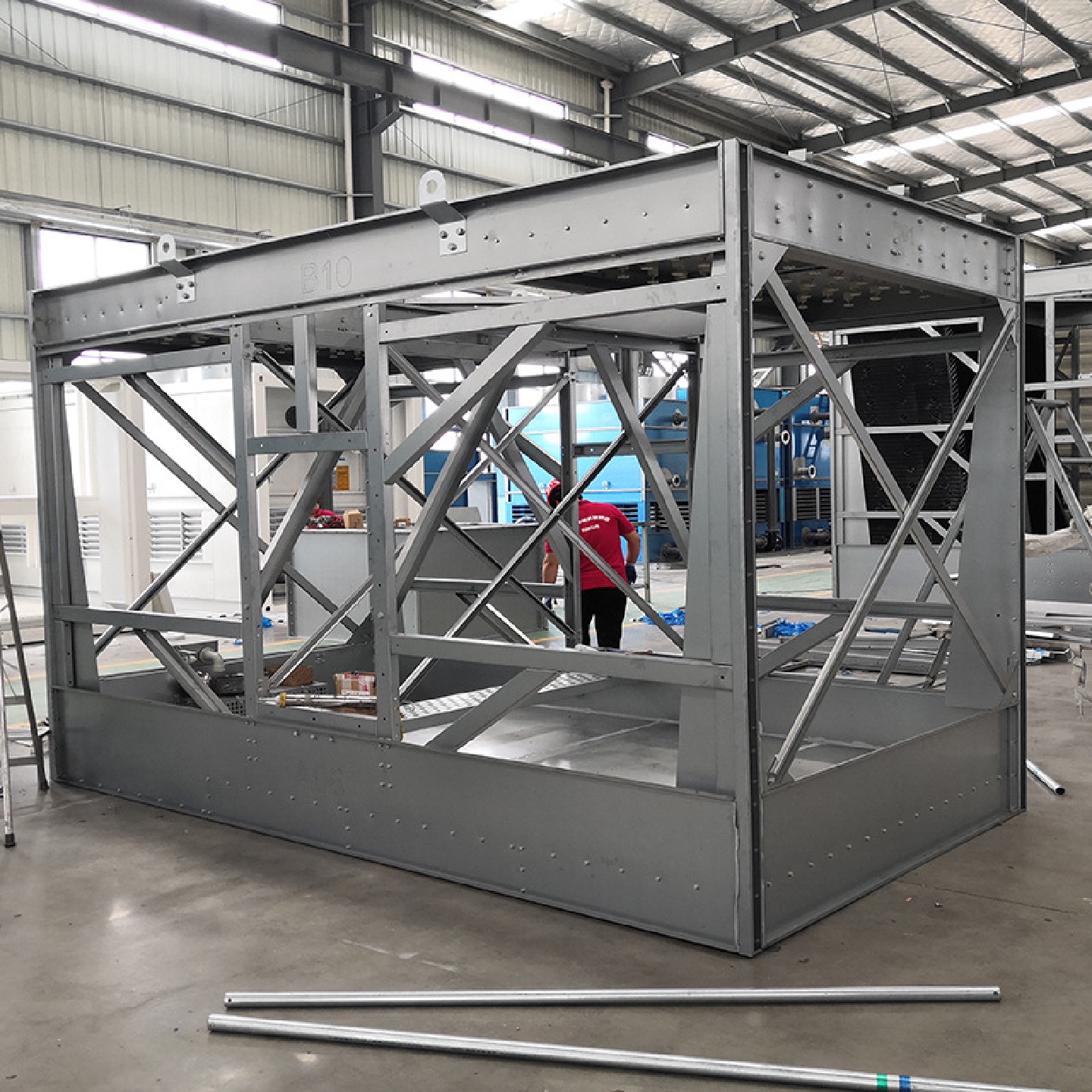 半钢型开式方形横流冷却塔空调系统循环水降温高效率低噪音低能耗 - 图1