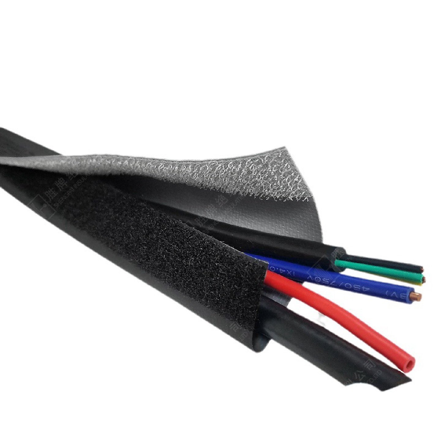 PVC粘式套管双层夹网布灰灰/黑灰色线材整理管预防电缆磨损耐腐蚀,淘宝优惠券,粉丝福利购,淘宝优惠卷