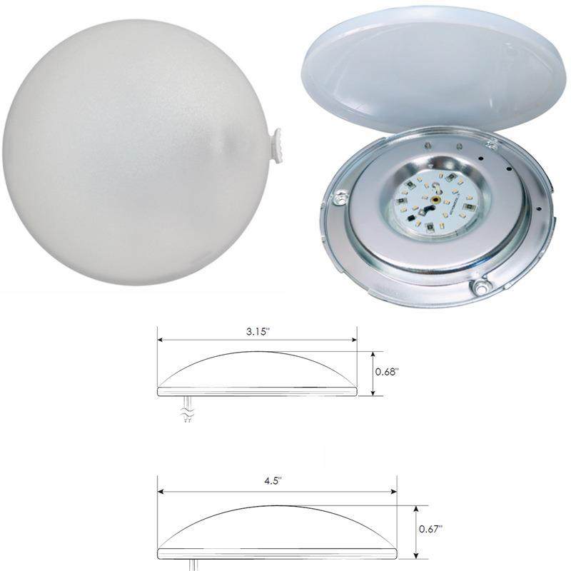 24V客车照明,低压旅居房车灯游艇灯LED天花灯,暖白4.5寸吸顶灯,淘宝优惠券,粉丝福利购,淘宝优惠卷