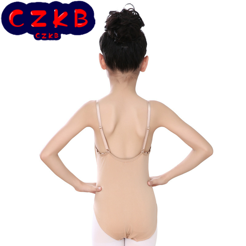 儿童吊带内衣连体舞蹈服成人芭蕾舞表演服girls nude leotards - 图0