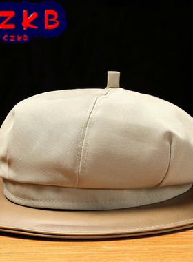 四季新款网红瓜皮厨师帽子帽子