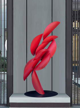 别墅样板房楼梯口玄关摆件酒店大堂金属落地雕塑品大型抽象工艺品