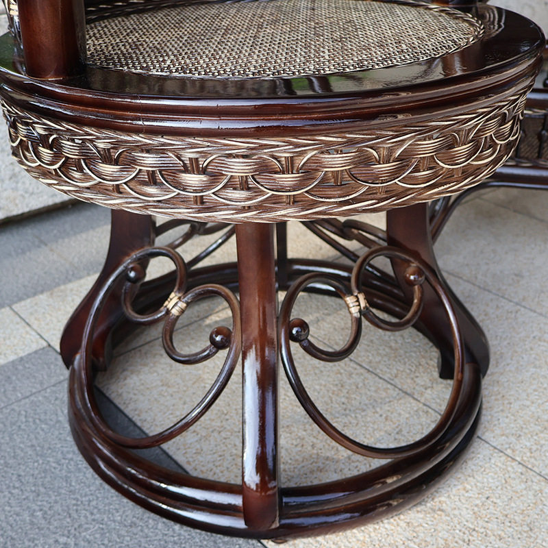 印尼真藤藤椅民宿阳台三件套桌椅组合别墅阳台藤椅单人靠背藤编椅,淘宝优惠券,粉丝福利购,淘宝优惠卷